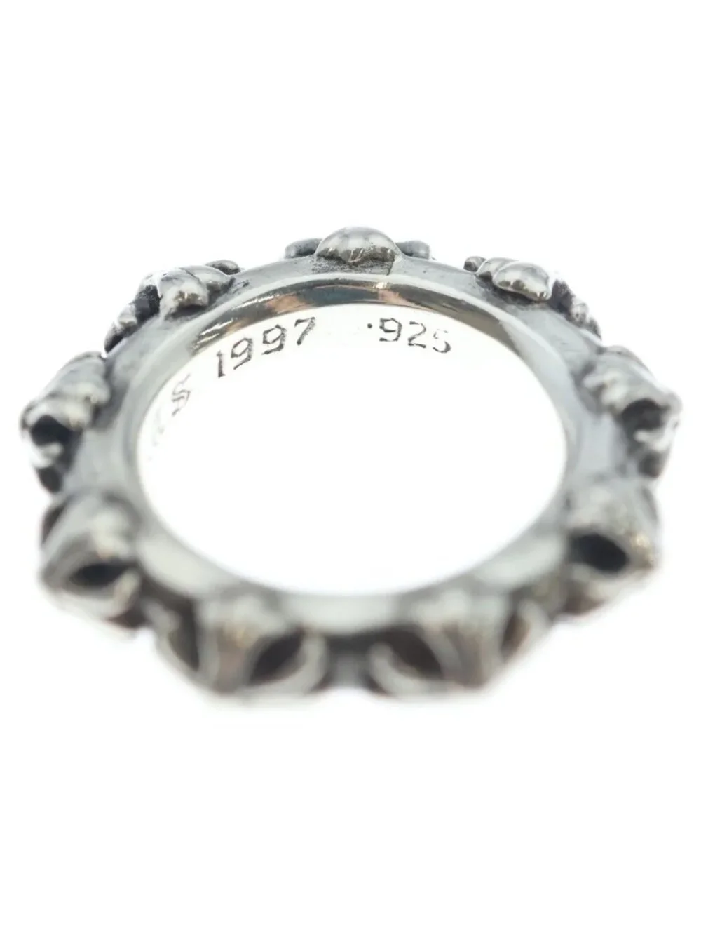 Chrome Hearts Cross Band Ring Silver